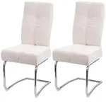 MCW Esszimmerstuhl, Wei&szlig;, Textil, 46x105x60 cm, Esszimmer, St&uuml;hle,