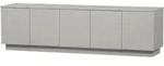 Livetastic Lowboard Pencil, Hellgrau, Holz, Kiefer, 3 F&auml;cher, 180x52x40 cm, stehend,