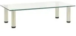 vidaXL Monitorst&auml;nder, Transparent, Glas, Rechteckig, 60x17x35 cm,