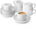 S&auml;nger Kaffeetassen, Wei&szlig;, Keramik, 12-teilig, 14x6x14 cm, kratzfest, Kaffee...