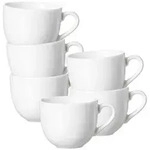 Ritzenhoff Breker Kaffeetassen, Wei&szlig;, Keramik, 0.22 L, Rund, Kaffee & Tee, Tassen,