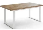 WFL Group Esstisch, Eiche, Metall, 8-Sitzer, Rechteckig,Rechteckig, 180x75x80 cm,