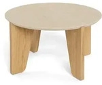 Mid.you Couchtisch, Beige, Wildeiche, Holzwerkstoff, rund, eckig, 80x45x80 cm,