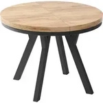 WFL Group Esstisch, Eiche Wotan, Holz, 10-Sitzer, Rund,Rund, 200x76x100 cm,