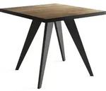 WFL Group Esstisch, Kastanien, Holz, 6-Sitzer, Quadratisch,Quadratisch,...