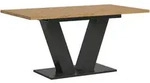 Mid.you Esstisch, Holzwerkstoff, rechteckig, Bodenplatte, 90x75x150-190 cm, FSC Mix,