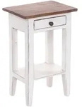 Design Delights Telefontisch, Wei&szlig;, Holz, 34x52x24 cm, Wohnzimmer,...