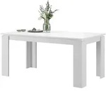Inn.Furn Esstisch, Wei&szlig;, Holzwerkstoff, Nachbildung, Uni,...