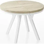 WFL Group Esstisch, Sonoma Eiche, Holz, 10-Sitzer, Rund,Rund, 200x76x100 cm,