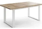 WFL Group Esstisch, Sonoma Eiche, Metall, 8-Sitzer, Rechteckig,Rechteckig, 180x75x80