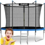 Gartentrampolin, Blau, Metall, 252x252 cm, Outdoor Spielzeug