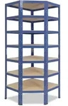shelfplaza Eckregal, Blau, Metall, Rechteckig, 60x230x30 cm, Freizeit, Heimwerken,