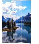 MCW Foto-Paravent, Blau, Holz, Kiefer, 121x180x2 cm, Wohnzimmer, Raumteiler &