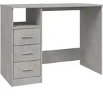 vidaXL Schreibtisch, Hellgrau, Holz, Strukturbuche, Rechteckig,Rechteckig, 102x76x50