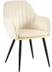 CLP Armlehnenstuhl, Creme, Metall, 57x86x60 cm, Esszimmer, St&uuml;hle, Esszimmerst&uuml;hle,