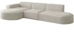 Fun M&ouml;bel Ecksofa, Beige, Textil, L-Form, 296x165 cm, Wohnzimmer, Sofas &...