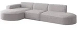Fun M&ouml;bel Ecksofa, Rosa, Textil, L-Form, 296x165 cm, Wohnzimmer, Sofas &...