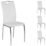 Idimex Esszimmerstuhl, Wei&szlig;, Textil, Mode, 44x98x52 cm, Esszimmer, St&uuml;hle,