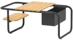 Zebra Loungetisch Somerset, Graphit, Teak, Holz, Metall, Teakholz, massiv,