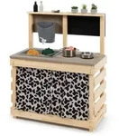 Muddy Buddy Kinderk&uuml;che, Grau, Birke, Holz, Zypresse, 40x90x80 cm, EN 71, FSC...