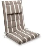 Beautissu Hochlehnerauflage, Beige, Wei&szlig;, Textil, Gestreift, 1-Sitzer,...