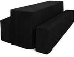 Beautissu Biertischhusse, Schwarz, Kunststoff, Rechteckig, 70x220 cm,...