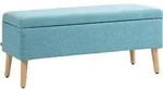 Homcom Truhenbank, Blau, Kunststoff, 39x45x110 cm, Esszimmer, B&auml;nke, Sitzb&auml;nke