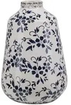 Beliani Blumenvase, Wei&szlig;, Stein, Vintage, 25 cm, Dekoration, Vasen,...