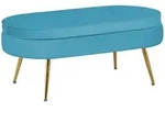 Livetastic Hocker, Blau, Metall, oval, 99x40x44 cm, Wohnzimmer, Hocker, Sitzhocker