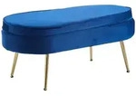 Livetastic Hocker, Dunkelblau, Metall, oval, 99x40x44 cm, Wohnzimmer, Hocker,