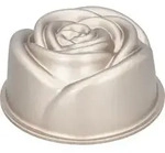 Birkmann Gugelhupfform Contoura, Silber, Metall, Blume, 9 cm, antihaftbeschichtet,