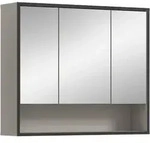Mid.you Spiegelschrank, Kaschmir, Metall, 3 F&auml;cher, 80x68x19 cm, FSC Mix,
