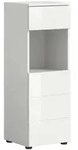 Mid.you Unterschrank, Wei&szlig; Hochglanz, Holzwerkstoff, 2 F&auml;cher, 1 Schublade(n)
