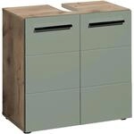 Mid.you Waschbeckenunterschrank, Gr&uuml;n, Eiche, Kunststoff, 1 F&auml;cher, einzeln