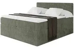 Altdecor Boxspringbett, Olivgr&uuml;n, Holzwerkstoff, H3 + H4, H&ouml;he ca. 38 cm,...