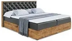 Altdecor Boxbett, Schwarz Hochglanz, Kunststoff, H&ouml;he ca. 20 cm, 140x200 cm,