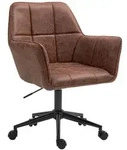 Svita Schreibtischstuhl, Braun, Metall, 1-Sitzer, 60x94x57 cm, Arbeitszimmer,