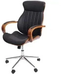MCW B&uuml;rostuhl, Schwarz, Holz, 63x109x64 cm, Arbeitszimmer, B&uuml;rost&uuml;hle,...