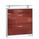 Vladon Schuhschrank, Bordeaux, Holzwerkstoff, 89x104x23 cm, Garderobe,