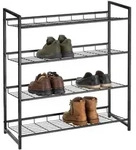 CARO-M&ouml;bel Schuhregal, Schwarz, Metall, Mode, 81x84x30 cm, Garderobe,