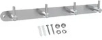 Intirilife Hakenleiste, Silber, Metall, 4.2x4.2x30 cm, Garderobe, Garderobenleisten &