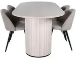 ebuy24 Tischgruppe, Beige, Holzwerkstoff, 4-Sitzer, 90x75x200 cm, Esszimmer,...