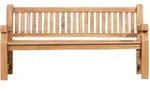Deluke Gartenbank, Teak, Holz, 180x93x61 cm, Gartenm&ouml;bel, Gartenb&auml;nke