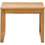 Mid.you Hocker, Natur, Holz, Teakholz, vollmassiv, 55x43x40 cm, Wohnzimmer,...