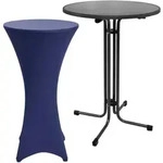 Beautissu Stehtisch, Blau, Kunststoff, Rundform,Rund,Rund, C-Form, 70x110x70...