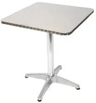 MCW Alu-Bistrotisch, Silber, Metall, 60x70x60 cm, Esszimmer, Barm&ouml;bel,...