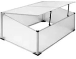 ECD-Germany Fr&uuml;hbeet, Transparent, Metall, Rechteckig, 60x40x100 cm, Gartenzubeh&ouml;r,