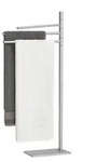 Relaxdays Handtuchst&auml;nder, Silber, Metall, Textil, 33.5x83x14 cm, Badaccessoires,