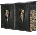 Quick Star Kaminholzregal, Anthrazit, Schwarz, Metall, 130x185x70 cm,...
