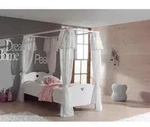 Vipack Himmelbett, Wei&szlig;, Textil, 90x200 cm, Kinder- & Jugendzimmer,...